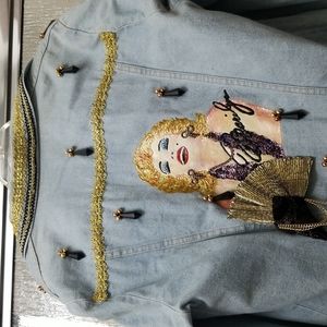 Vintage S Originals Customized  Hand Painted Denim Jacket